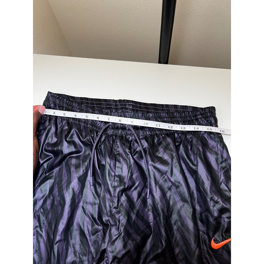 Nike Pants Womens Purple Medium Zebra Print Loose Fit Windbreaker Icon Clash - Picture 5 of 7
